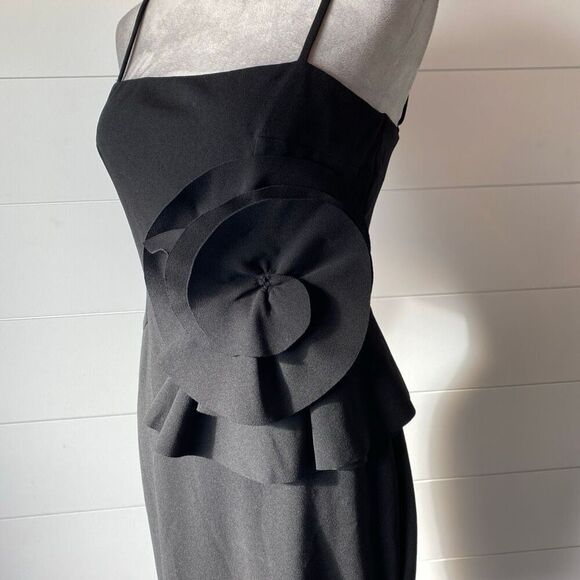 Betsy & Adam Women's Short spandex flower trim Dress Size 4 - Picture 4 of 11